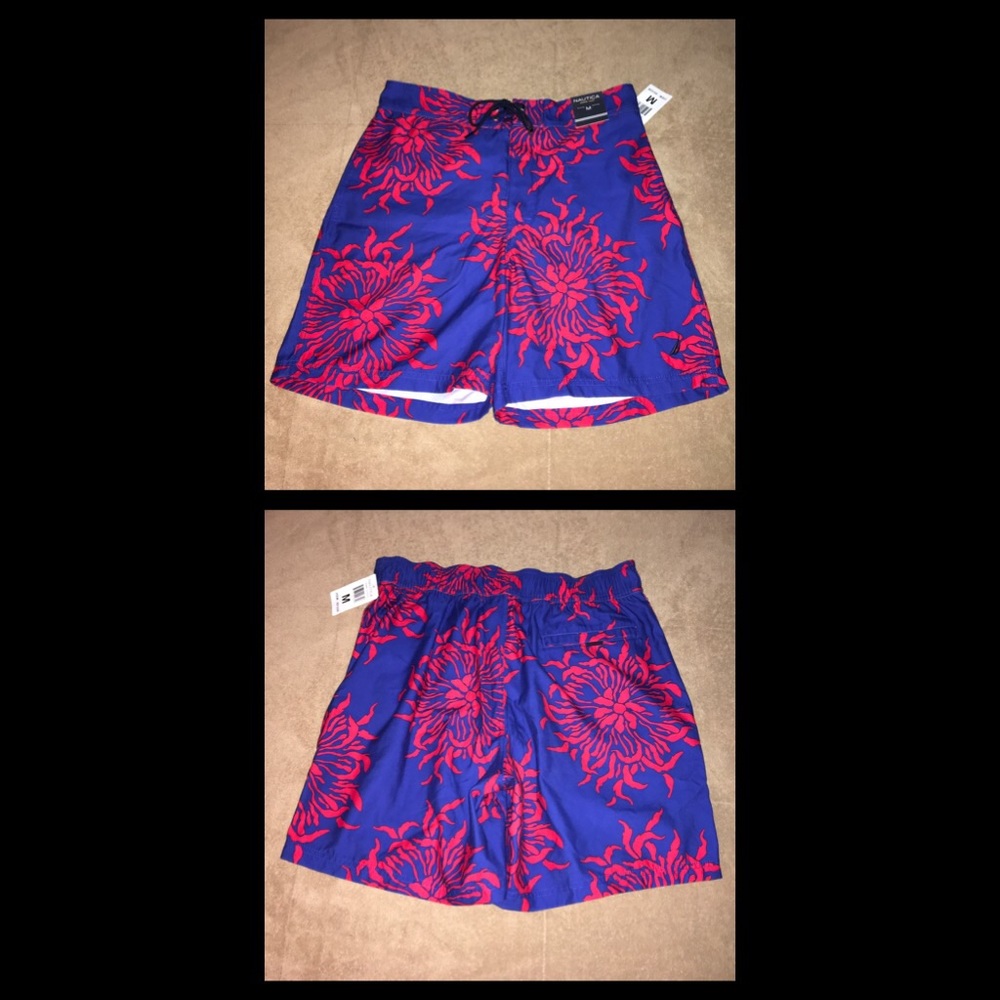 NAUTICA swim trunks lined Size M NWT